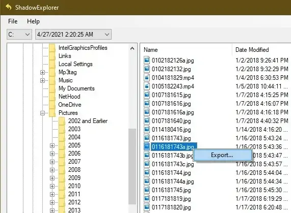آموزش بازیابی فایل‌های حذف شده در ویندوز با ShadowExplorer