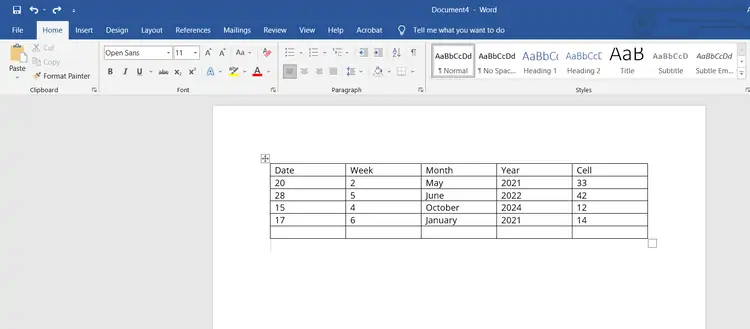 آموزش چرخاندن جدول در ورد و تبدیل جدول عریض به جدول طولانی