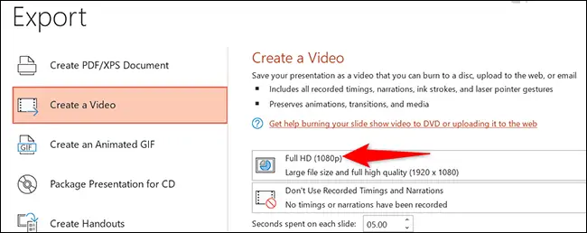 آموزش تبدیل فایل پاورپوینت به ویدیو توسط نرم‌افزار PowerPoint