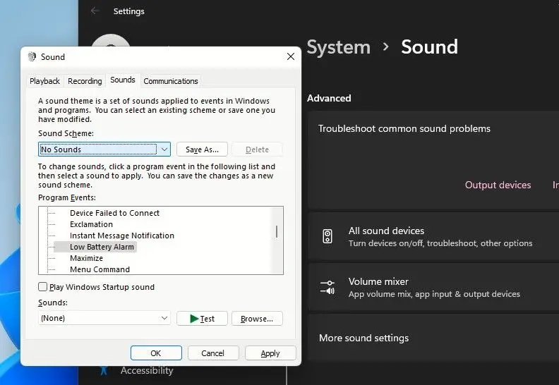 آموزش تغییر صداهای پیش‌فرض ویندوز و ذخیره کردن تم صوتی جدید