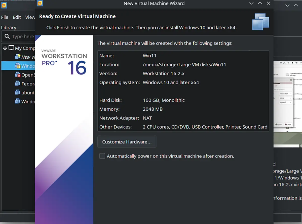 آموزش نصب ویندوز ۱۱ در ماشین مجازی VMWare Workstation تحت لینوکس