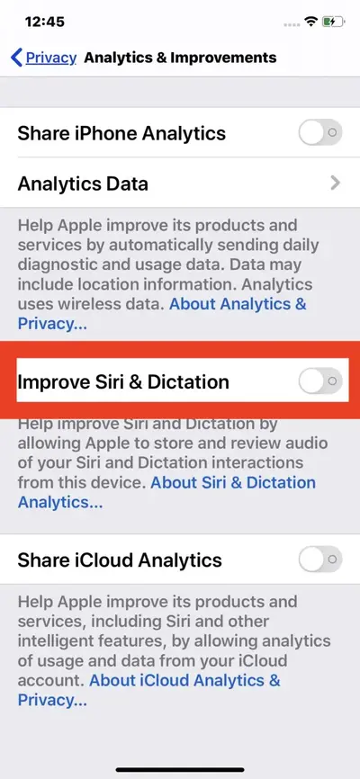 نحوه غیرفعال کردن Hey Siri در آیفون و جلوگیری از ارسال اطلاعات صدای کاربر برای اپل