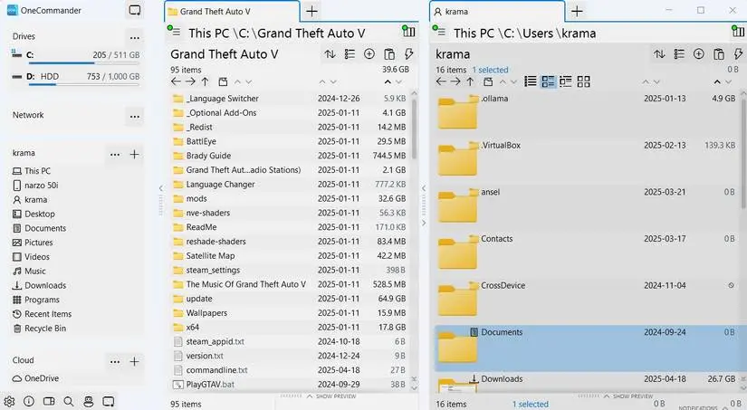 معرفی برنامه مدیریت فایل حرفه ای و سریع OneCommander برای ویندوز