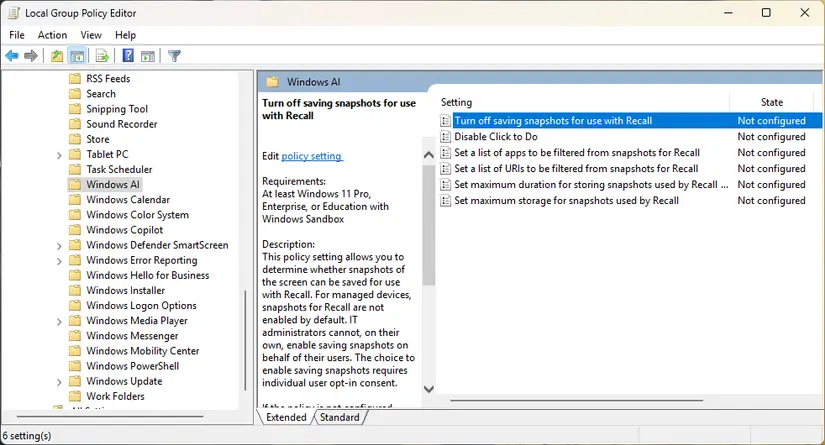 آموزش غیرفعال کردن Windows Recall در ویندوز ۱۱