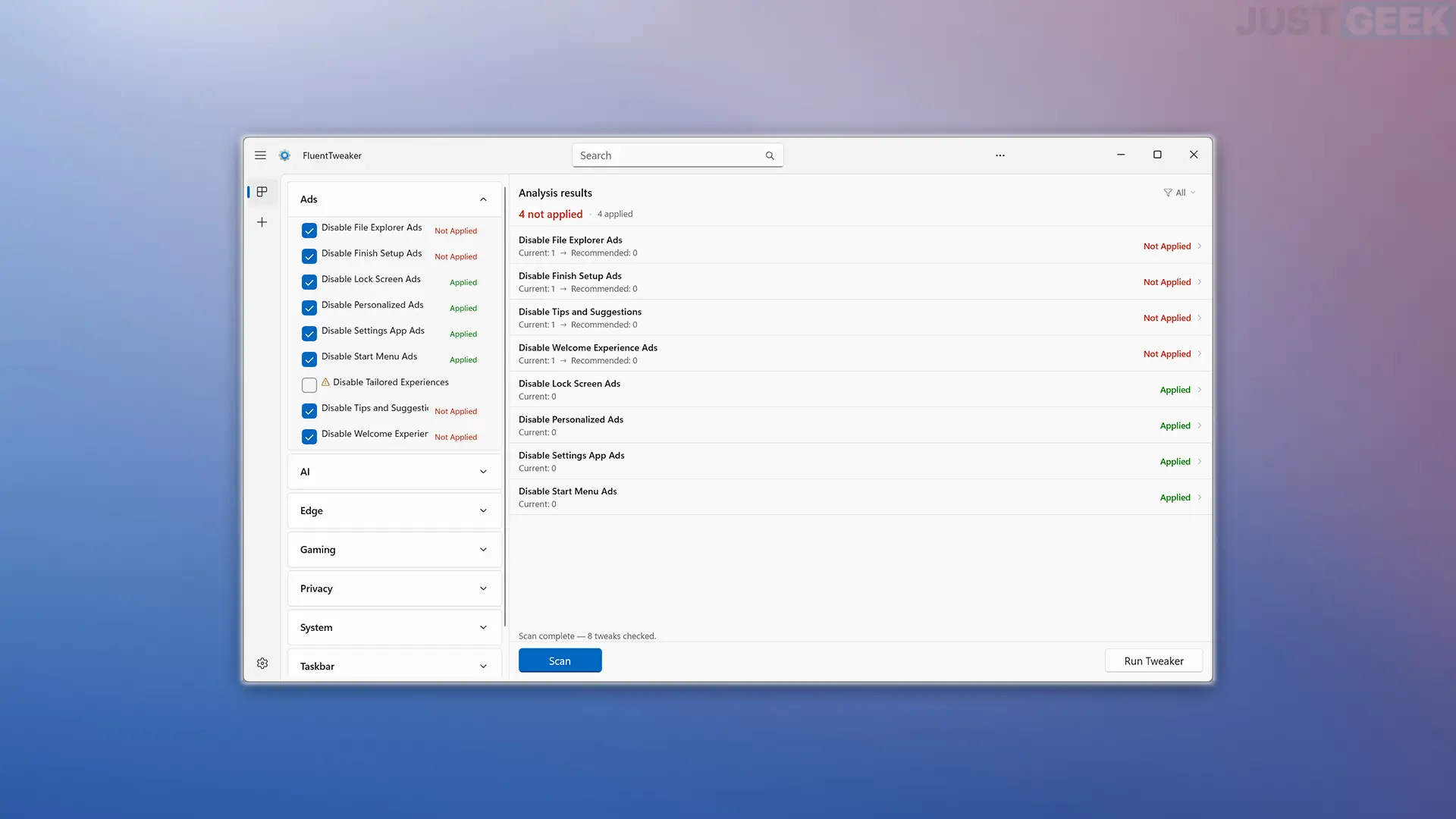 با FluentTweaker بهترین ابزار رایگان برای شخصیسازی ویندوز آشنا شوید