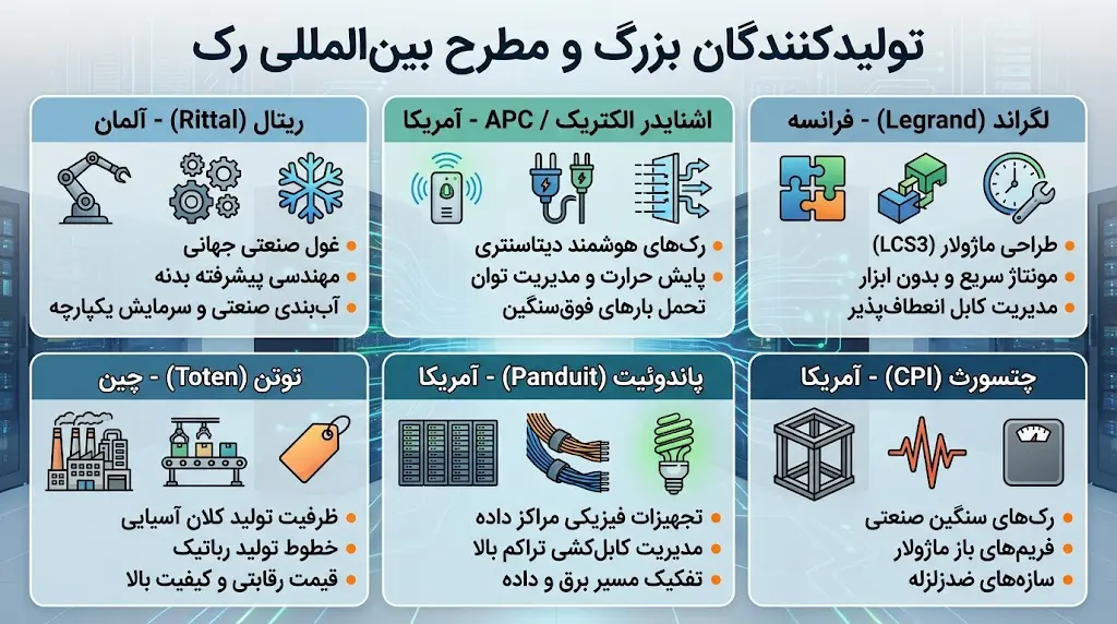 تولیدکنندگان بزرگ و مطرح بینالمللی رک