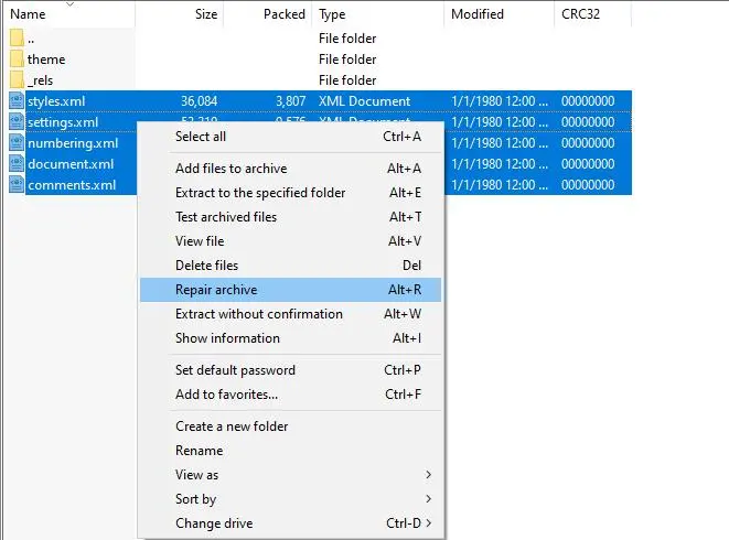 فایل DOCX در واقع یک فایل زیپ هست، چگونه داخل آن را ببینیم؟!