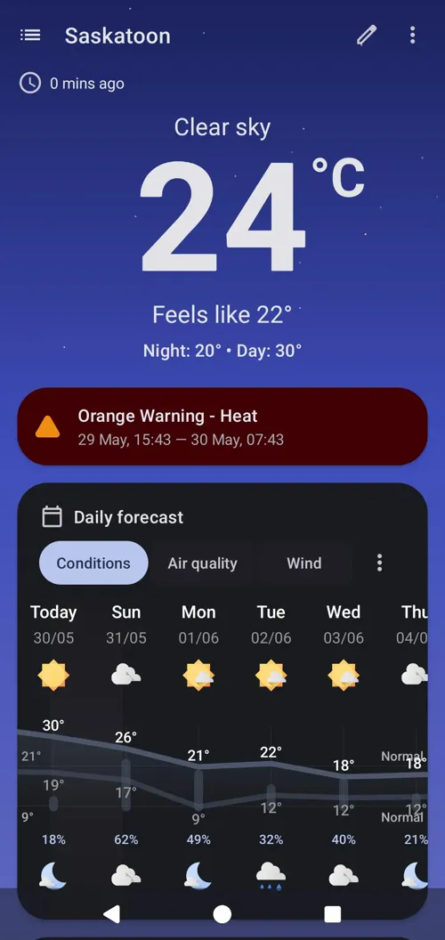 معرفی Breezy Weather؛ بهترین اپلیکیشن رایگان و متن‌باز هواشناسی برای اندروید