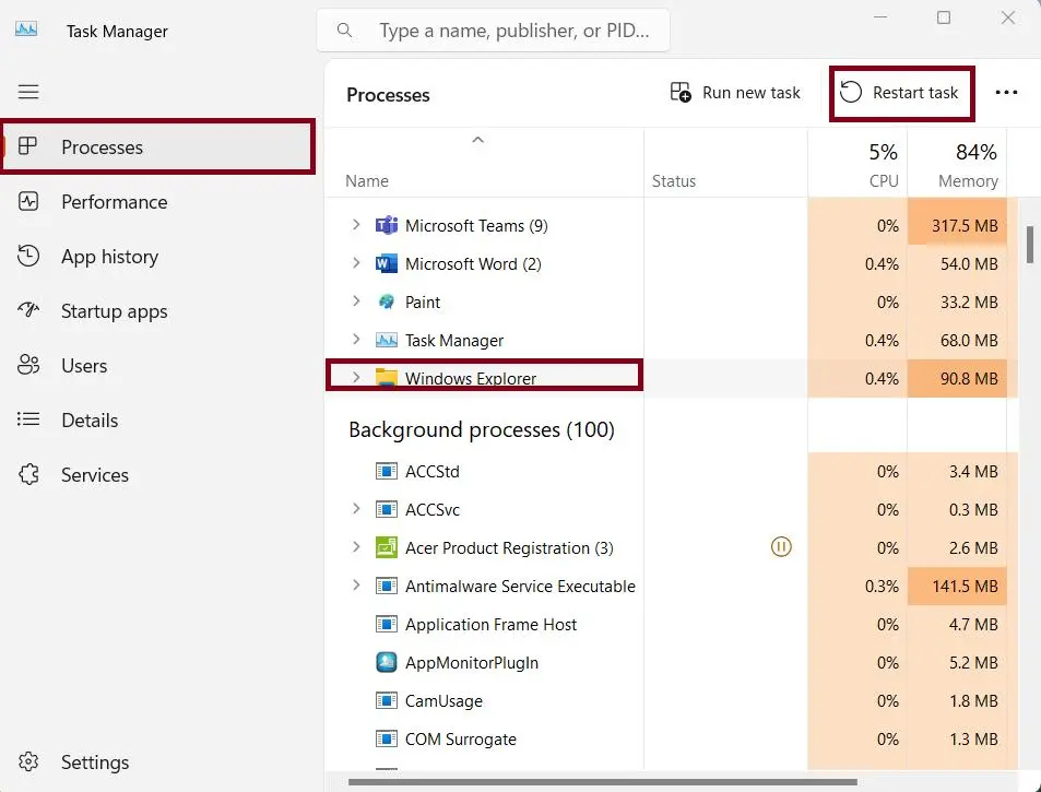 رفع مشکل کار نکردن Taskbar و منوی استارت در ویندوز ۱۱؛ آموزش تعمیر نوار وظیفه