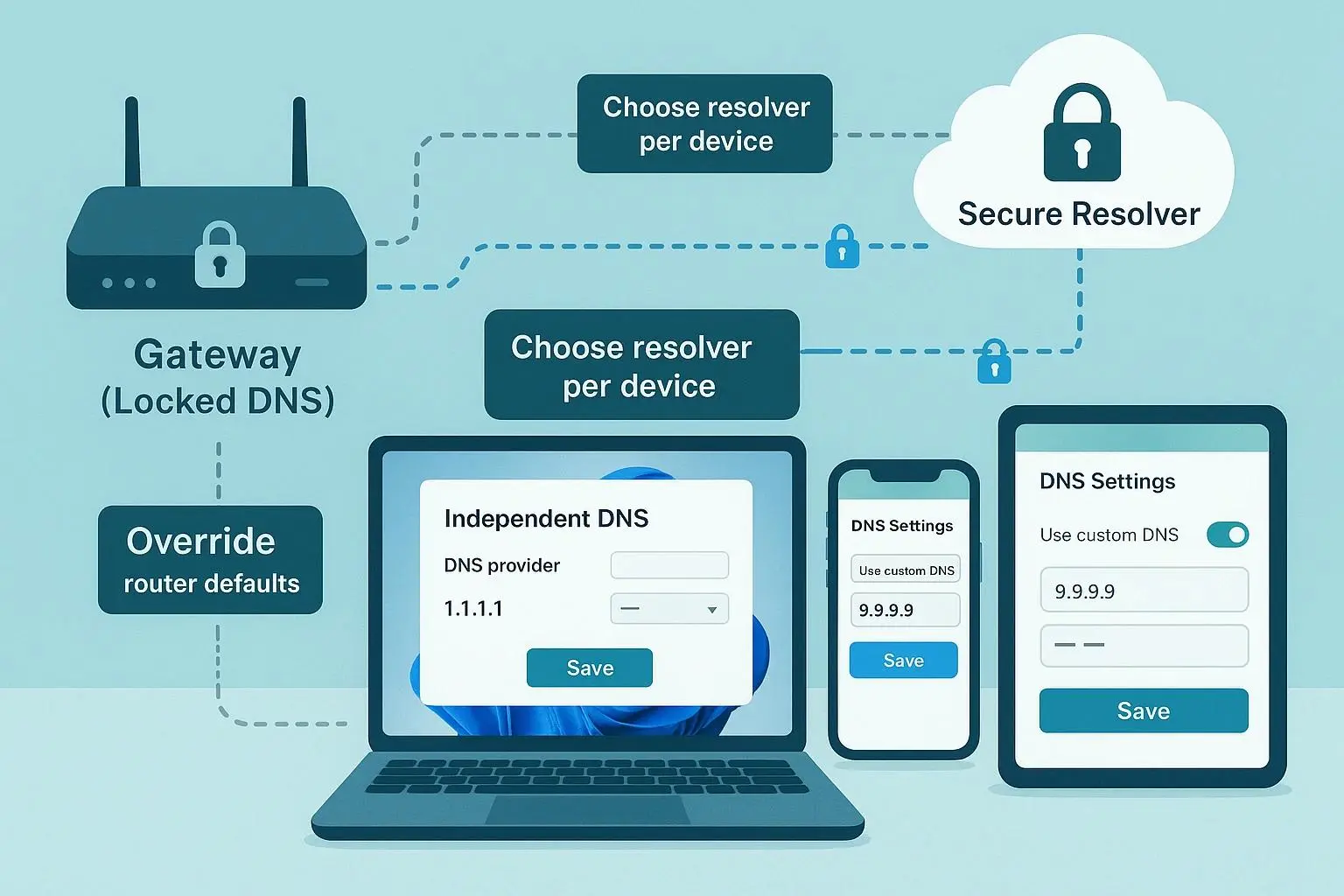 چرا DNS رمزگذاری شده باعث کندی اینترنت می‌شود؟ بررسی DoH و DoT و راه حل مشکل DNS