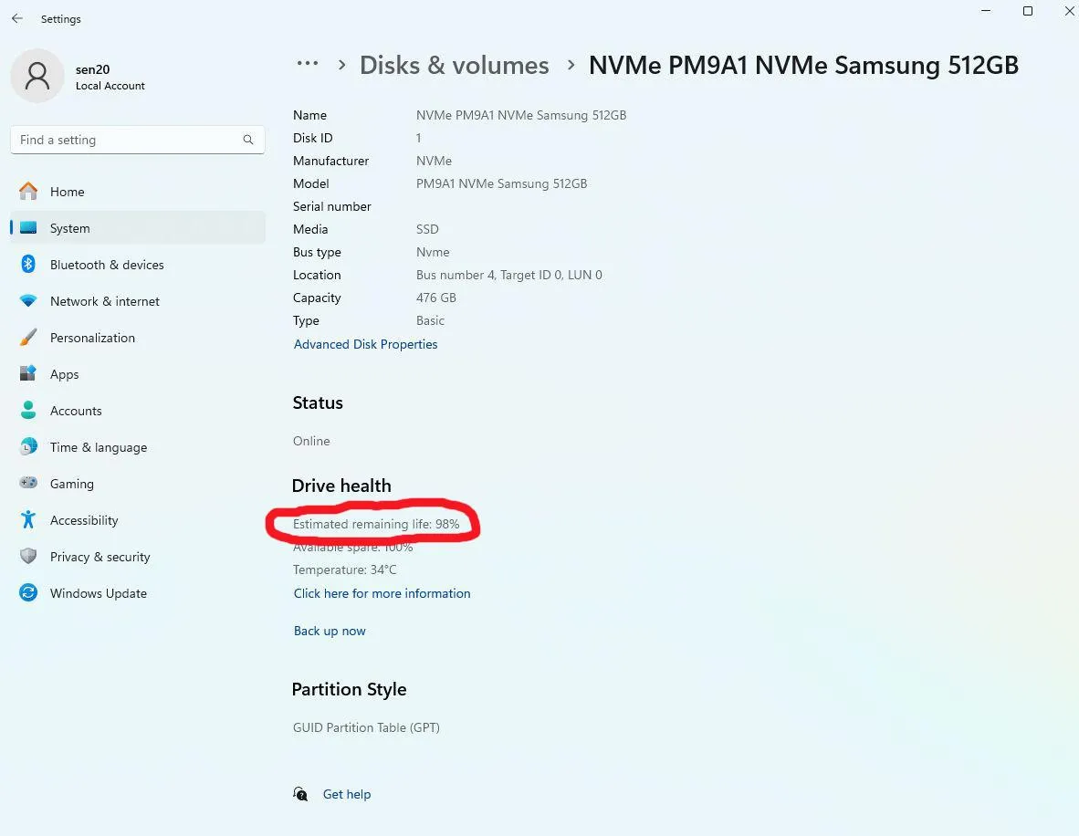 چگونه سلامت SSD NVMe را در ویندوز ۱۱ بررسی کنیم؟