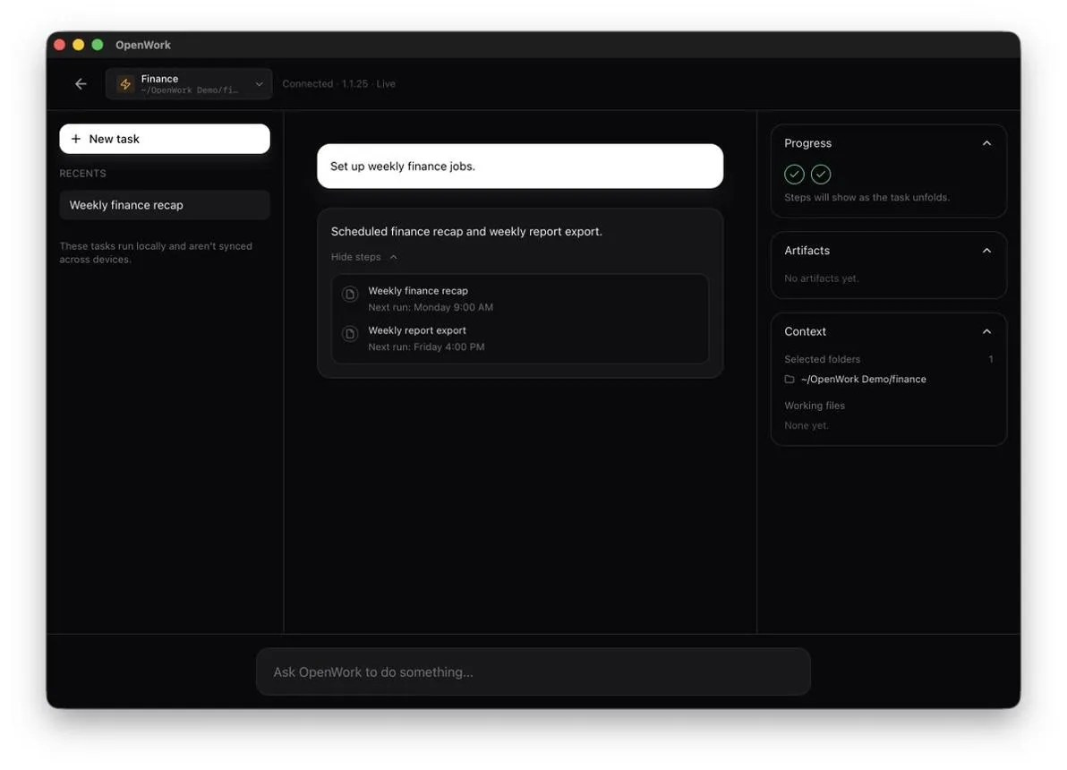 معرفی OpenWork؛ ابزار رایگان هوش مصنوعی برای مدیریت فایل‌ها و خودکارسازی کارها