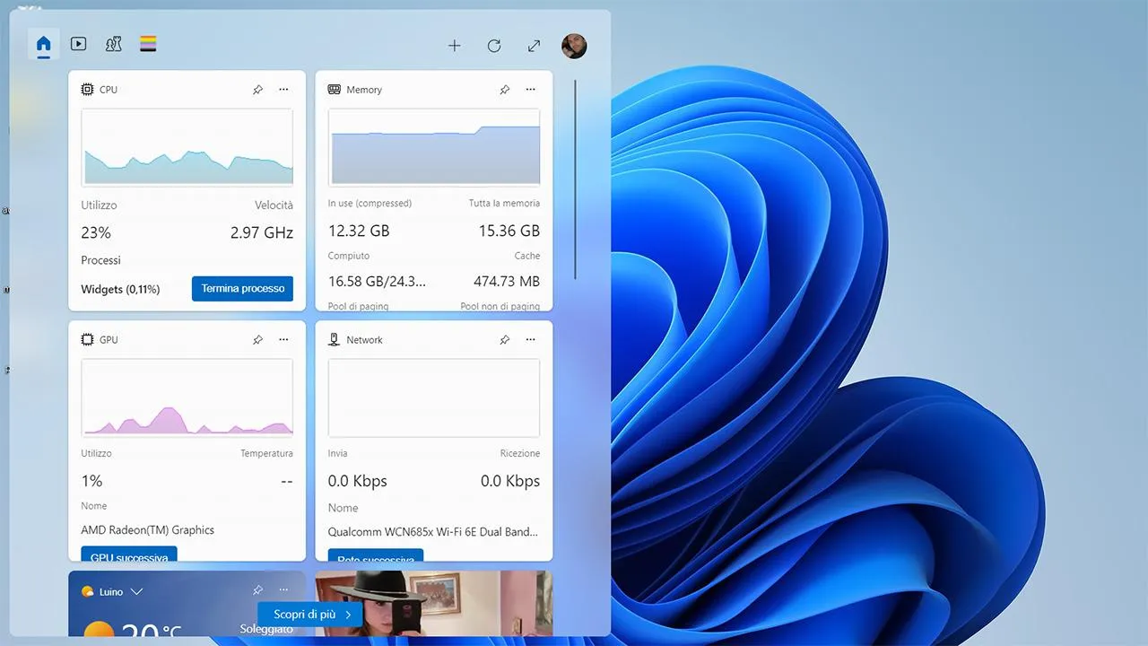 افزودن ویجت به دسکتاپ ویندوز ۱۱ با برنامه رایگان Layer؛ نمایش سرعت اینترنت و مصرف رم